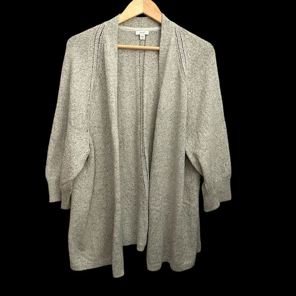 J. Jill Pure Jill Light Green 100% Cotton Open Lightweight Cardigan Size 2X - Picture 1 of 3